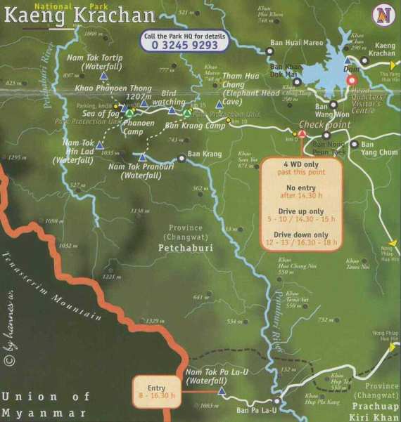 Khao Krachan National Park Map