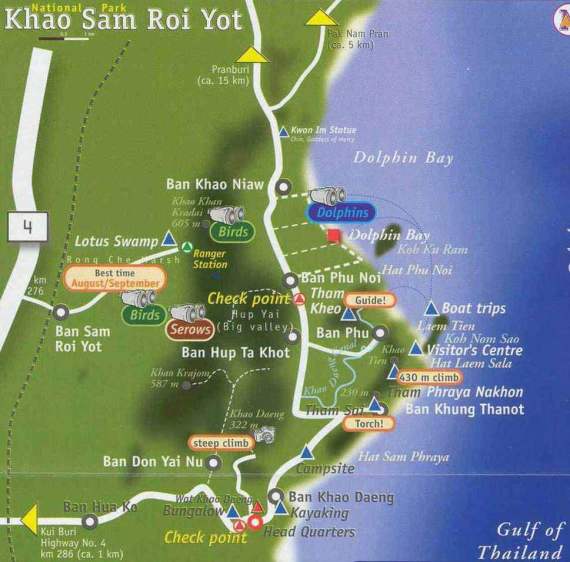 Khao Sam Roi Yot National Park Map